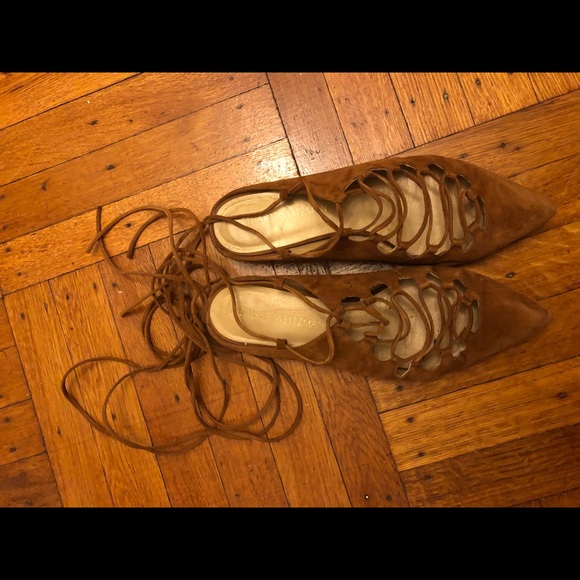 Stuart Weitzman ankle wrap flats - Picture 3 of 7
